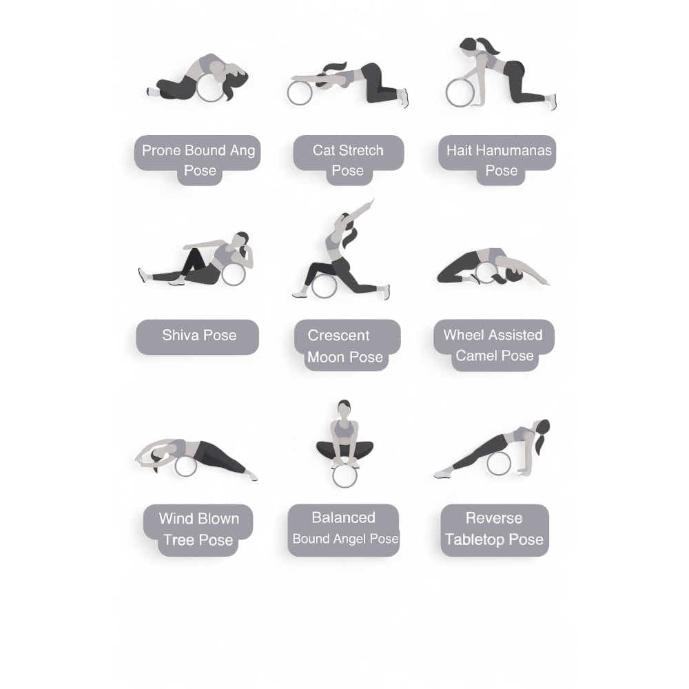 DS BS Cork Yoga Wheel for Yoga Poses and Backbends Inversions