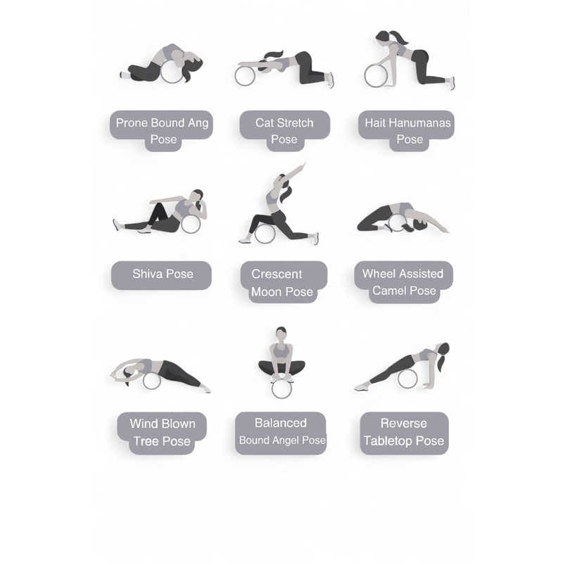 DS BS Cork Yoga Wheel for Yoga Poses and Backbends Inversions