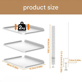 DS BS Clamp On Desk Shelf with 3 Adjustable Trays-White