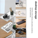 DS BS Clamp On Desk Shelf with 3 Adjustable Trays-White