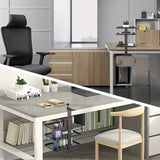 DS BS Clamp On Desk Shelf with 3 Adjustable Trays-White