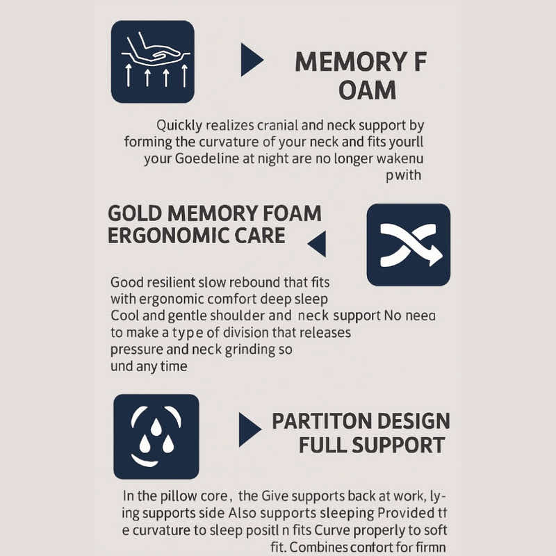 DS BS Deep Sleep Memory Foam Pillow - 8CM