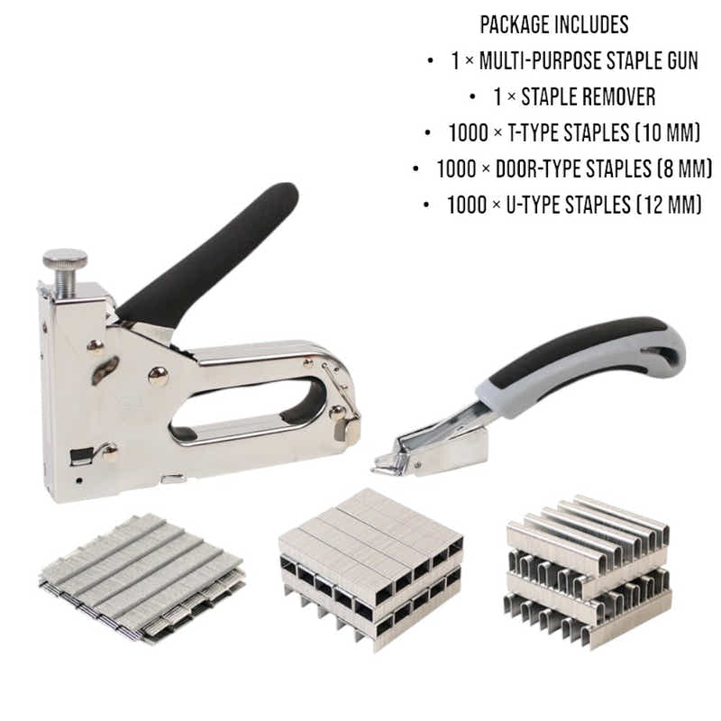 DS BS Staple Gun Kit with 3000 Staples and Remover