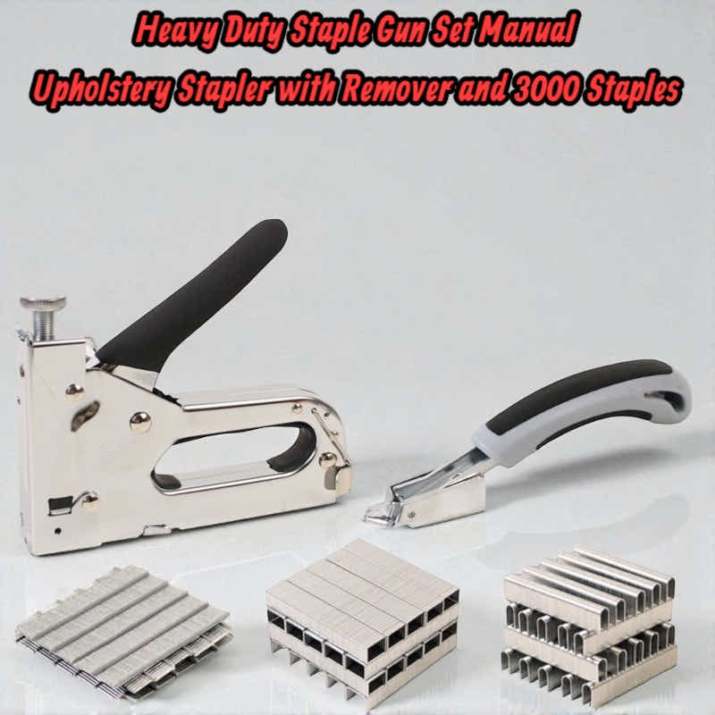 DS BS Staple Gun Kit with 3000 Staples and Remover