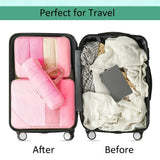 DS BS 6pcs Compression Packing Cubes Travel Luggage Organizer Set - Pink