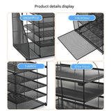 DS BS 5 Tier Paper Tray Organizer with File Holder