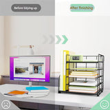 DS BS 5 Tier Paper Tray Organizer with File Holder