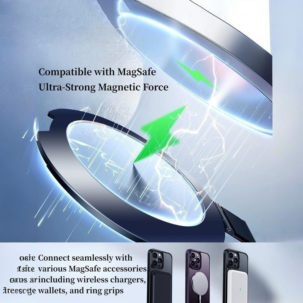 DS BS iPhone 16 Pro Case with 360°Rotatable Magnetic Ring Stand