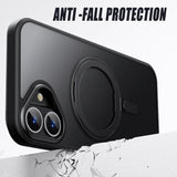 DS BS iPhone 16 Plus Case with 360°Rotatable Magnetic Ring Stand