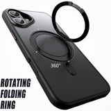 DS BS iPhone 16 Case with 360°Rotatable Magnetic Ring Stand