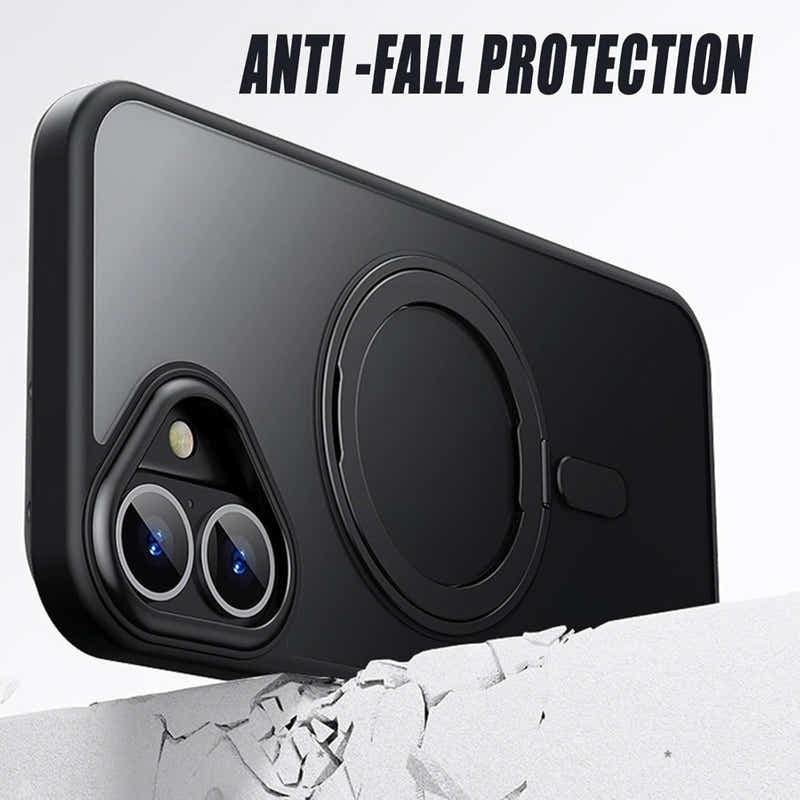 DS BS iPhone 16 Case with 360°Rotatable Magnetic Ring Stand