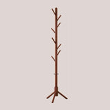 DS BS Wooden Coat Tree with 8 Hooks -Walnut