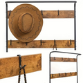 DS BS 4-in-1 Hall Tree Coat Rack with Shoe Bench and Storage Shelves
