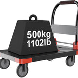 DS BS 500kg Capacity Folding Hand Truck Heavy Duty Platform Cart