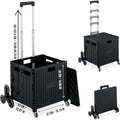 DS BS Foldable Utility Cart with Stair Climbing Wheels - White