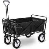 DS BS 150L Folding Outdoor Utility Wagon Heavy Duty Camping Cart - Black