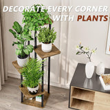 DS BS 5 Tier Plant Stand Indoor Corner Flower Shelf with MDF Boards