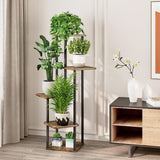 DS BS 5 Tier Plant Stand Indoor Corner Flower Shelf with MDF Boards