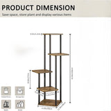 DS BS 5 Tier Plant Stand Indoor Corner Flower Shelf with MDF Boards
