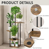 DS BS 5 Tier Plant Stand Indoor Corner Flower Shelf with MDF Boards