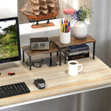 DS BS 2 Pieces Stackable Countertop Organizer Shelf Set