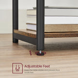 DS BS 3 Tier Side Table with Storage Shelf Narrow End Table