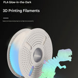 DS BS PLA Glow in the Dark Filament 1.75mm 1KG for 3D Printer - Glow Blue