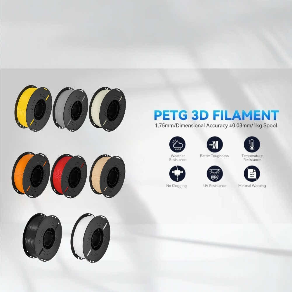 DS BS PETG 3D Printer Filament 1.75mm 1KG - Transparent
