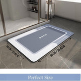 DS BS Quick-Dry Bath Mat with Rubber Backing 60×90cm