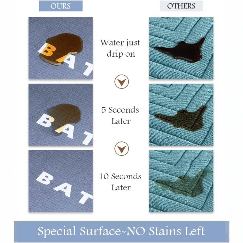 DS BS Quick-Dry Bath Mat with Rubber Backing 60×90cm