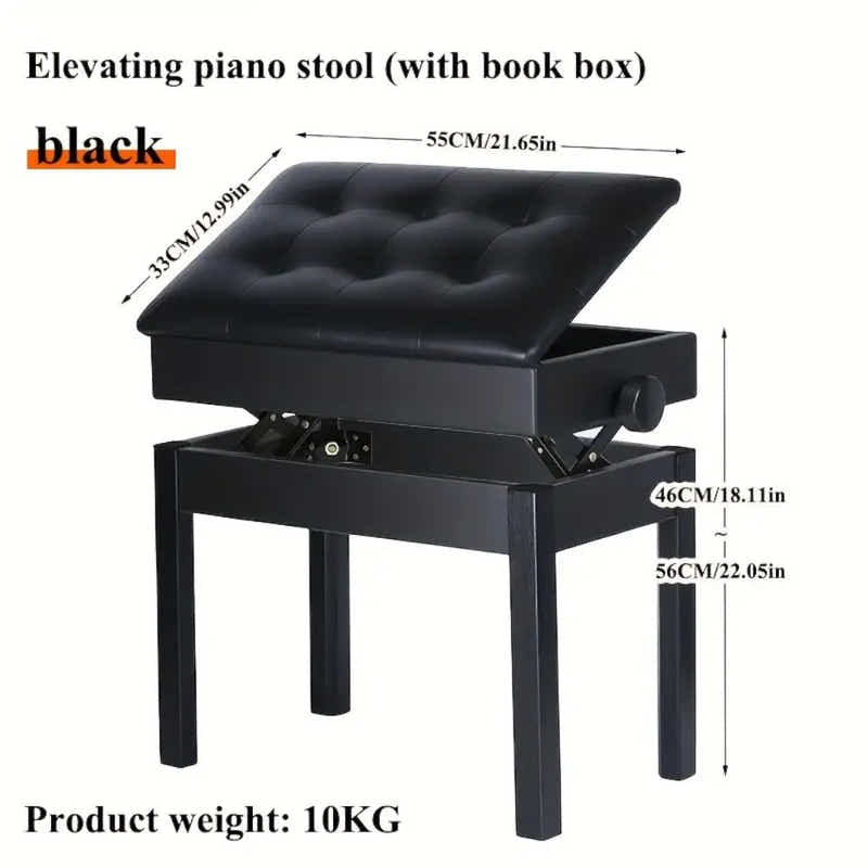 DS BS Adjustable Piano Bench with Storage
