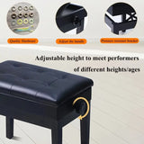 DS BS Adjustable Piano Bench with Storage