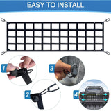 DS BS Truck Tailgate Cargo Net 152×46cm with Hooks and Elastic Buckles