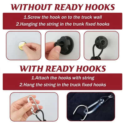 DS BS 4-Pocket Cargo Net Organizer for Pickup Trucks