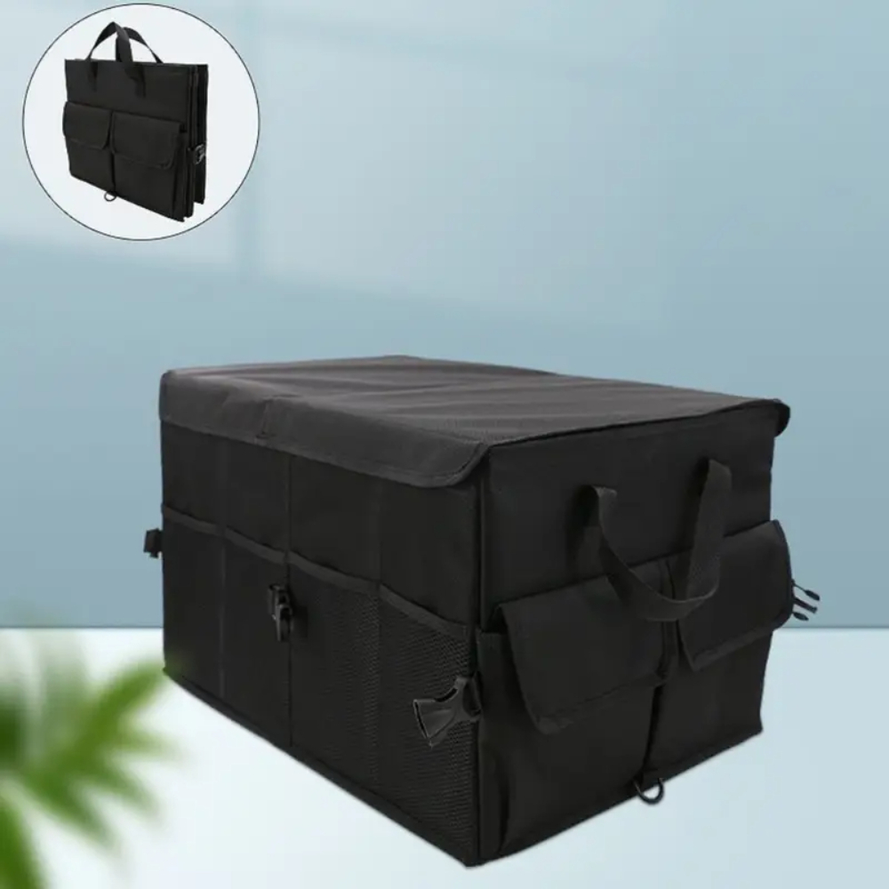 DS BS Car Trunk Organizer with Lid – 60L Foldable Storage Box BK