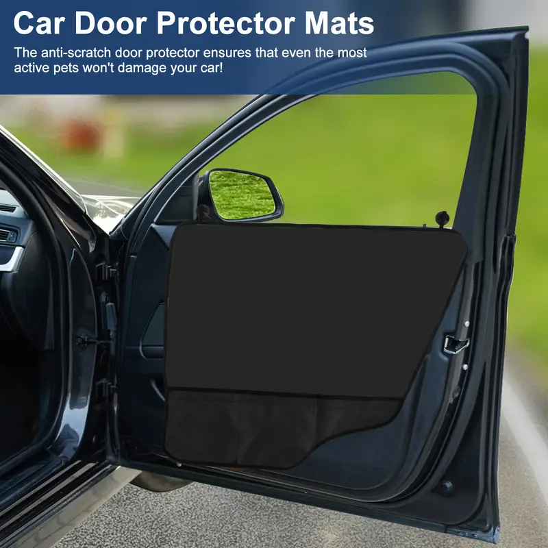 DS BS 2 Pack Car Door Protector Mat for Pets - BK