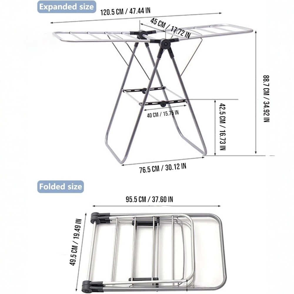 DS BS Foldable Laundry Clothes Drying Rack