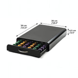DS BS Coffee Capsule Drawer Organizer Steel Pod Storage for 60 Nespresso Capsule