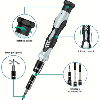 DS BS 132-in-1 Precision Screwdriver Repair Tool Kit with Dual-Layer StorageCase