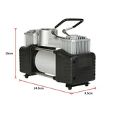 DS BS 12V Portable Dual-Cylinder Car Air Compressor With Case