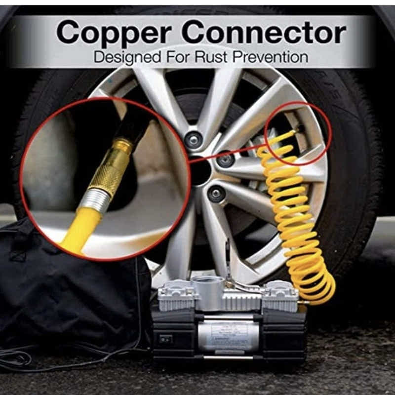 DS BS 12V Portable Dual-Cylinder Car Air Compressor With Case