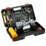 DS BS 12V Portable Dual-Cylinder Car Air Compressor With Case