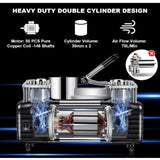 DS BS 12V Heavy Duty Tire Inflator with Analog Gauge