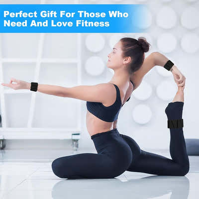 DS BS 2 Pack Adjustable Silicone Wrist Weights - 2 lbs