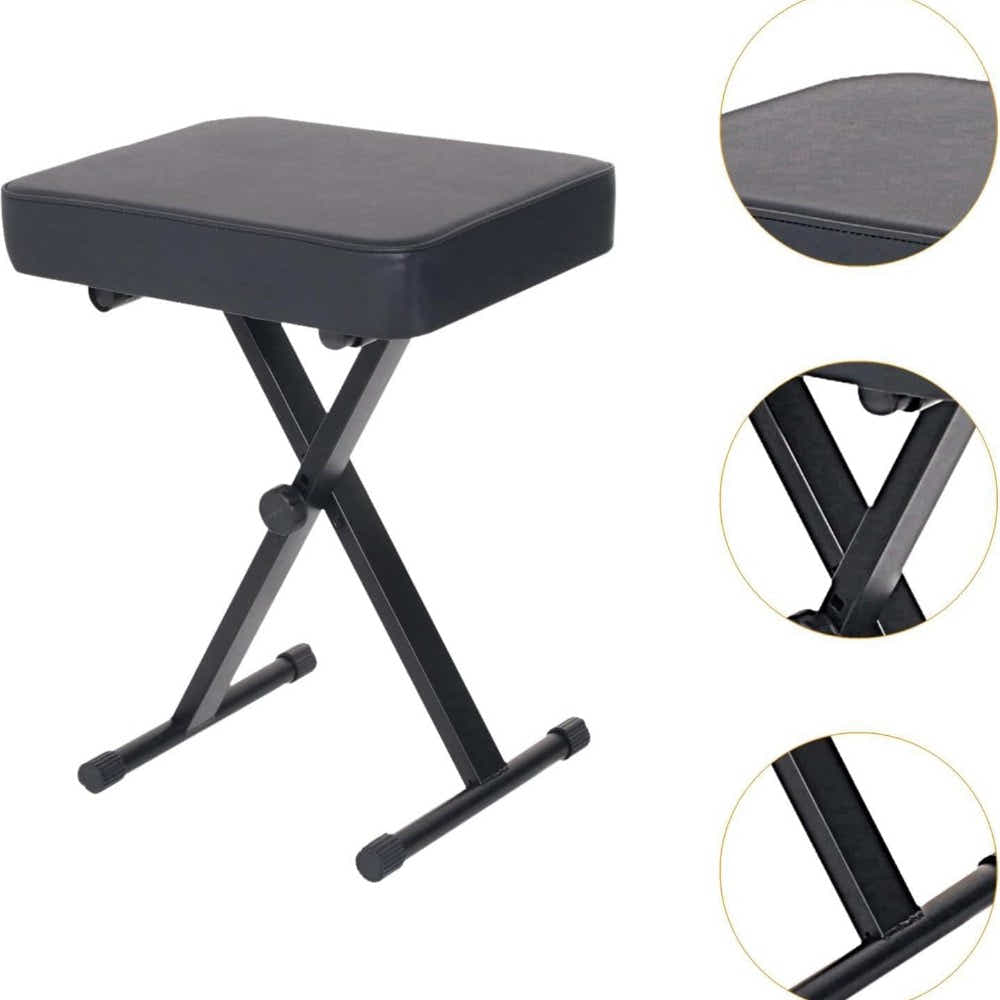 DS BS Adjustable Folding Piano Bench – 4-Level Height