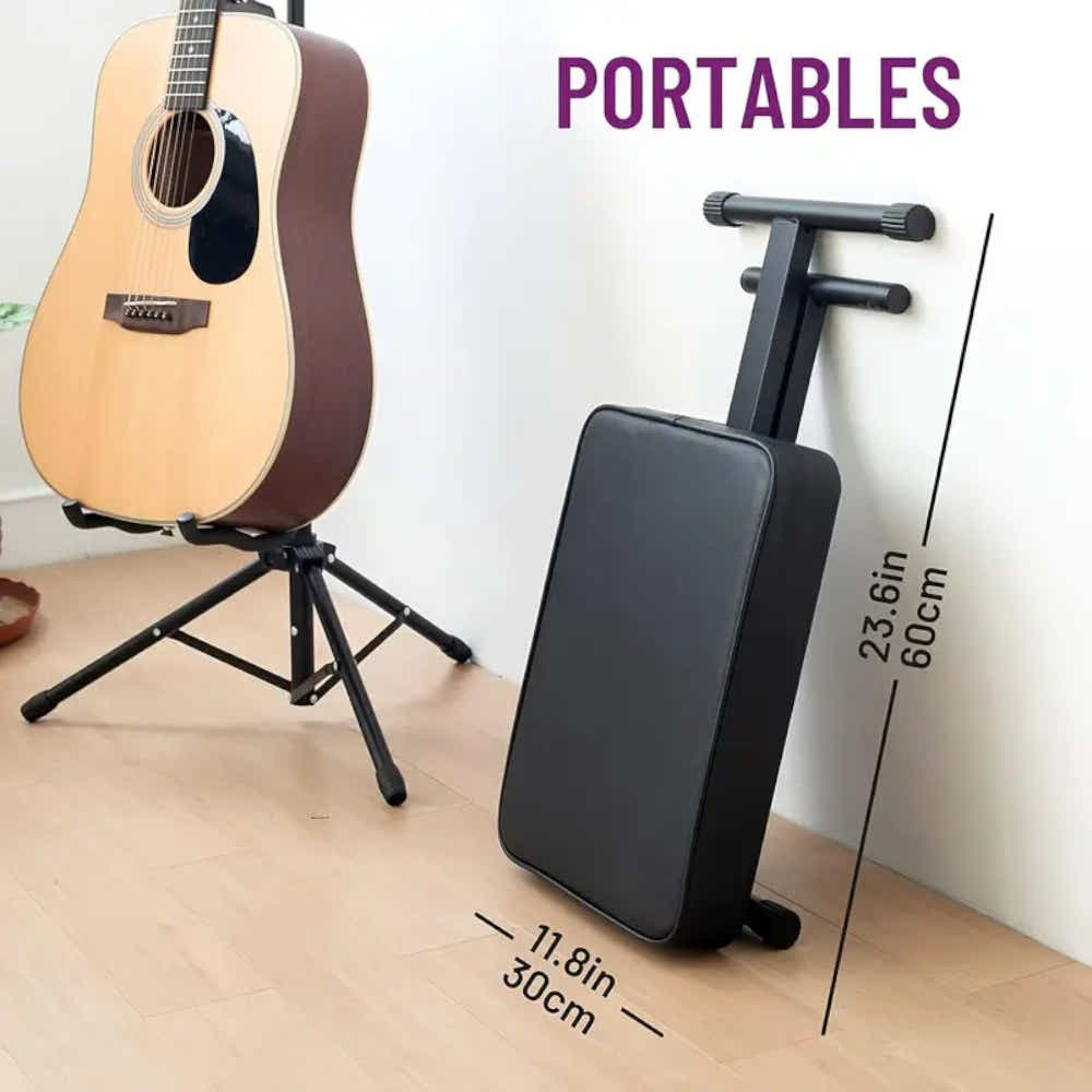 DS BS Adjustable Folding Piano Bench – 4-Level Height