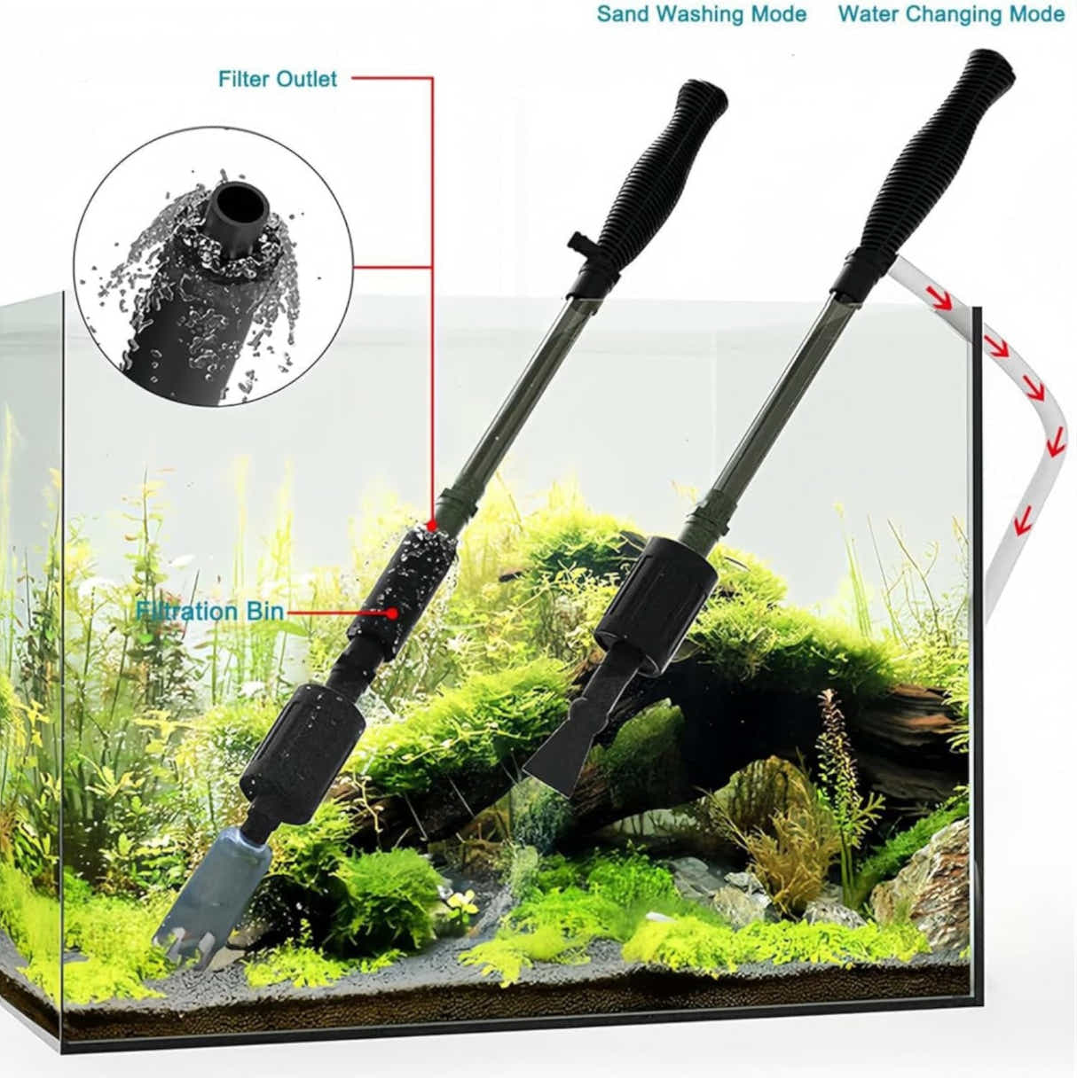 DS BS 3 In 1 Electric Aquarium Gravel Cleaner
