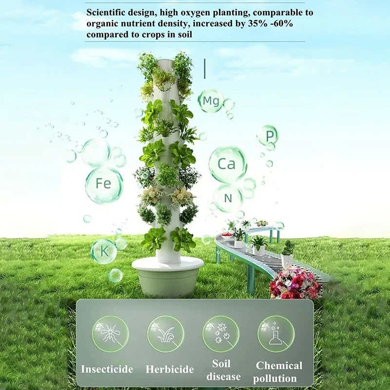 DS BS 7 Layer Vertical Soilless Hydroponic Tower Planter
