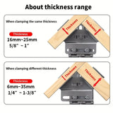 DS BS 2PCS Adjustable Right Angle Clamps