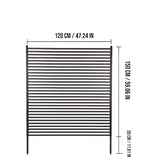 DS BS Garden Privacy Fence Panel 120×180cm